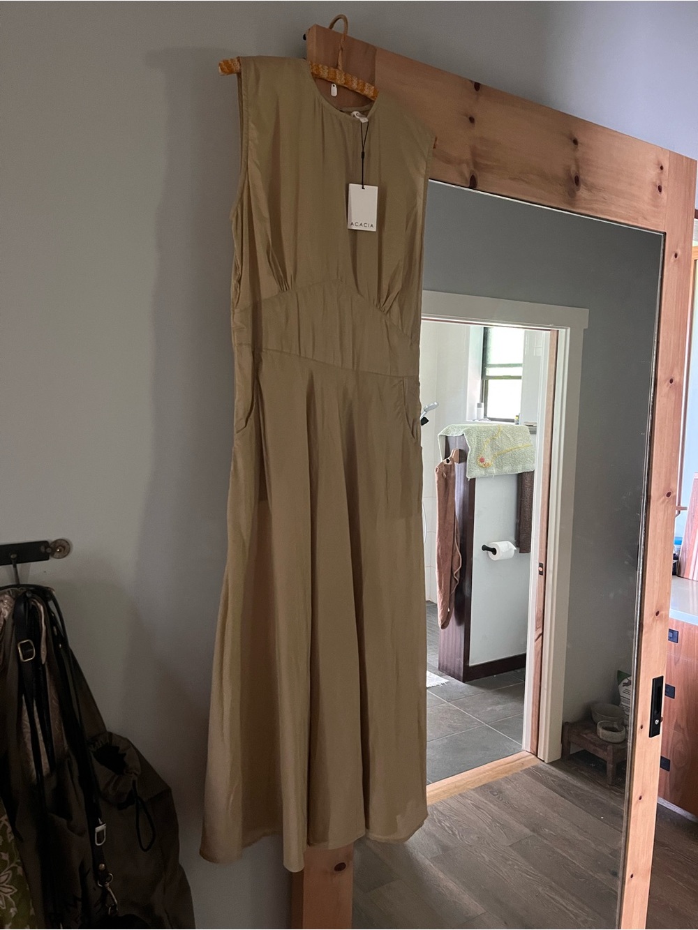 acacia swimwear Olive Sleeveless Midi Dress